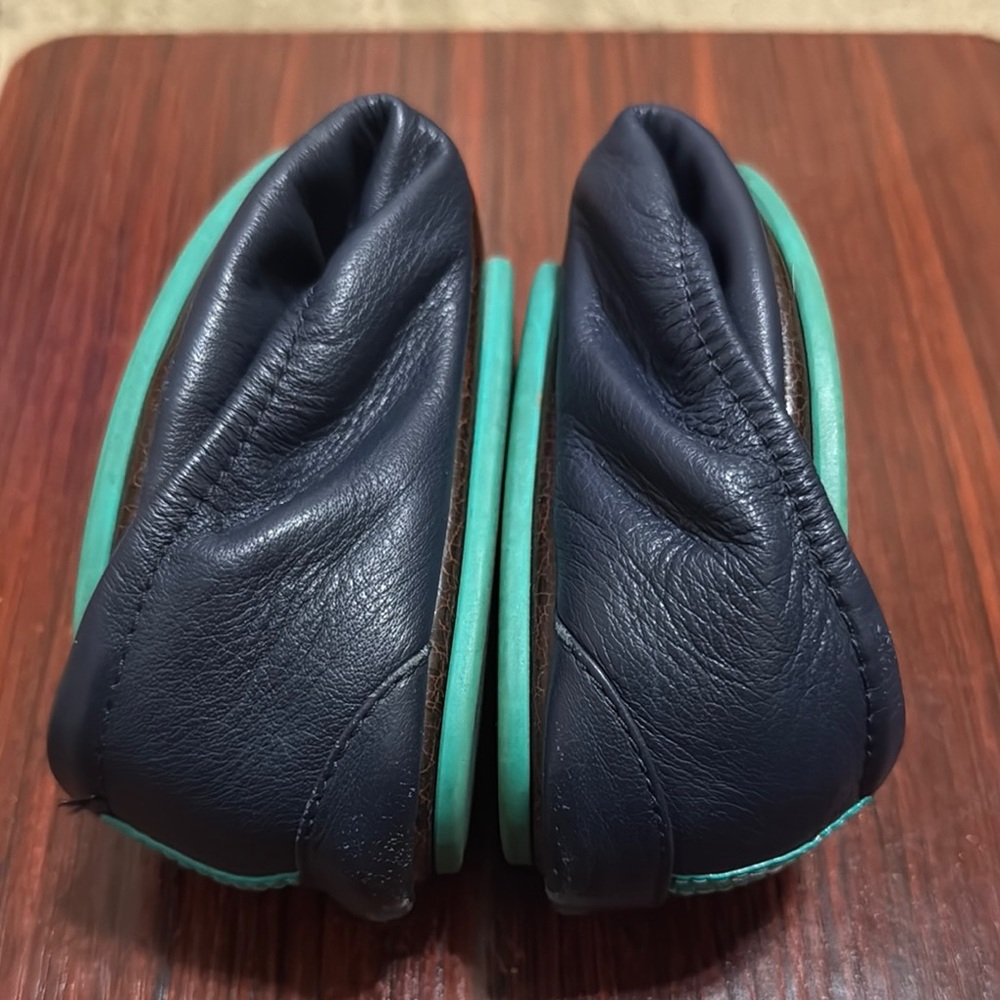 Tieks Blue and Green Flats Comfortable Slip-On Shoes